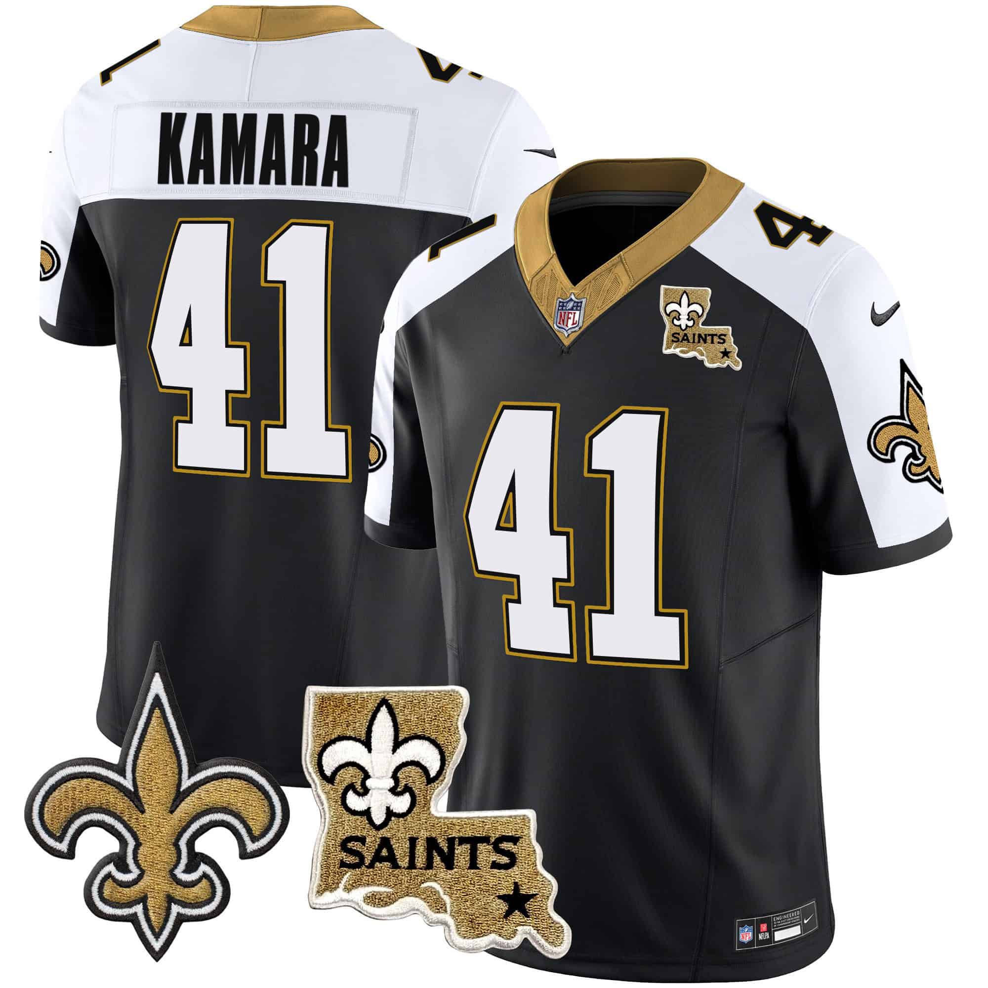 Men New Orleans Saints #41 Kamara Black 2024 Nike Vapor Limited NFL Jersey